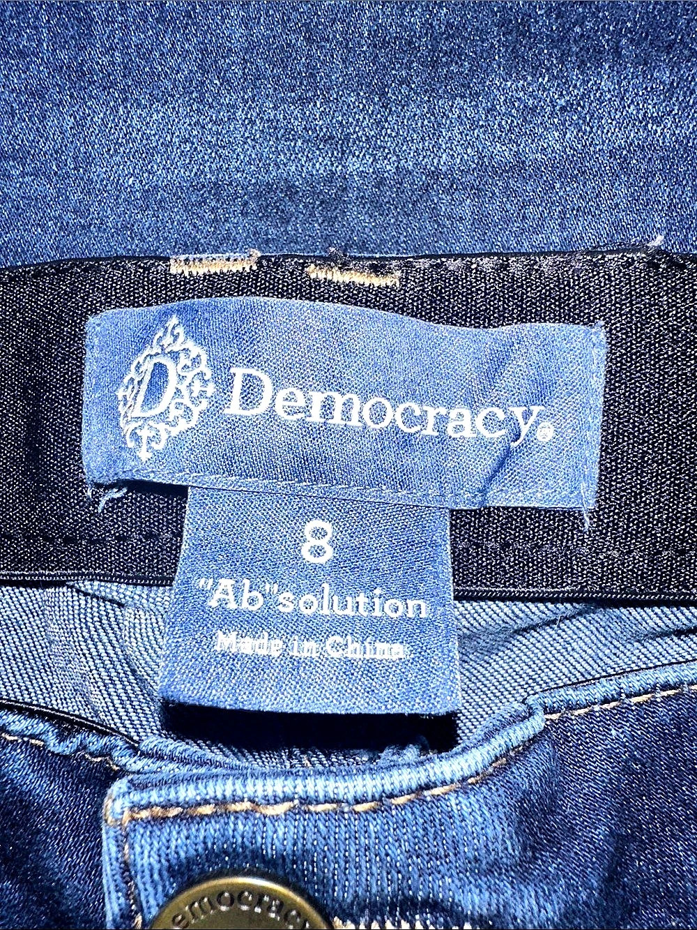 Women’s Democracy Seamed Bootcut Denim Jeans with Slit at Front Hems - Size 8 - Picture 4 of 12